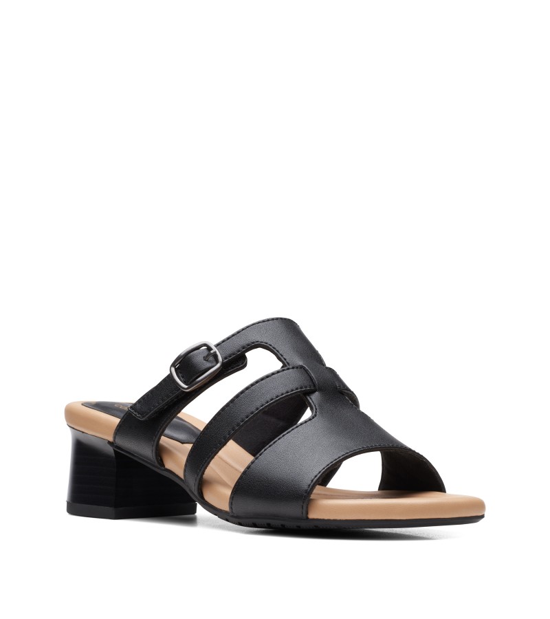 Clarks - Desirae Palm Black Leather